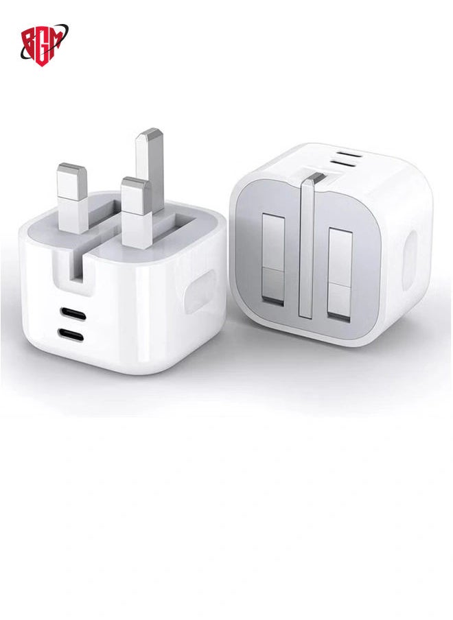 BGM - For Nothing Phone 2 / Nothing Phone 1 Charger, 35W Dual Port USB C + USB C Charger Plug, Type C PD Adapter Travel GaN Fast Charger Power Adapter Foldable Phone Charger Plug - Image 1