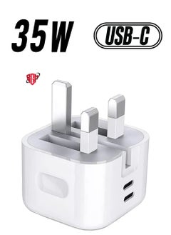 For Nothing Phone 2 / Nothing Phone 1 Charger, 35W Dual Port USB C + USB C Charger Plug, Type C PD Adapter Travel GaN Fast Charger Power Adapter Foldable Phone Charger Plug