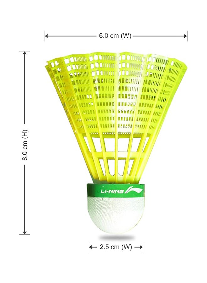 Li-Ning Smash Badminton Shuttlecock – Nylon Material, Slow Speed, Extreme Durability, Synthetic Cork - Image 4