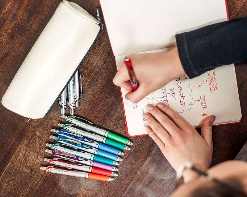 Pentel® EnerGel™ RTX Retractable Liquid Gel Pens, Medium Point, 0.7 mm, Assorted Colors, Pack Of 12 Pens - Image 3