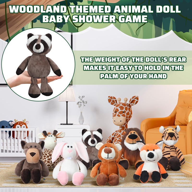 Seenelling 8 Sets Woodland Animals Blindfolded Diaper Changing Baby Shower Games Boys Girls Baby Dolls Diapers for Bridal Shower Gender Reveal Games Prizes Gifts for Adults - Image 5