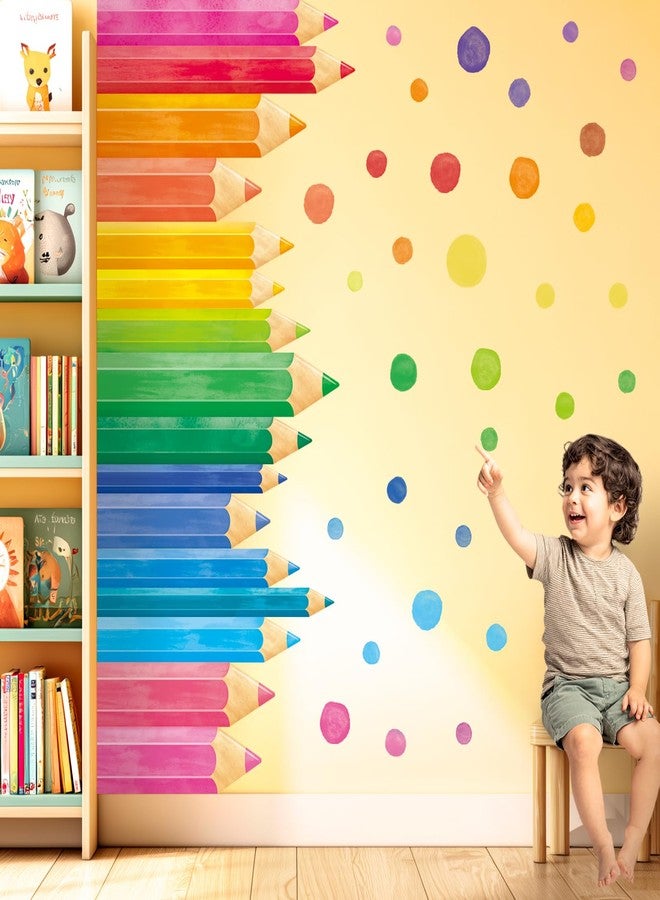 DECOWALL Extra Large Colored Pencil Wall Decals - Giant Rainbow Crayon Border Stickers for Classroom, Kids Bedroom, Nursery & Playroom Decor (SG4-2522) - Image 3