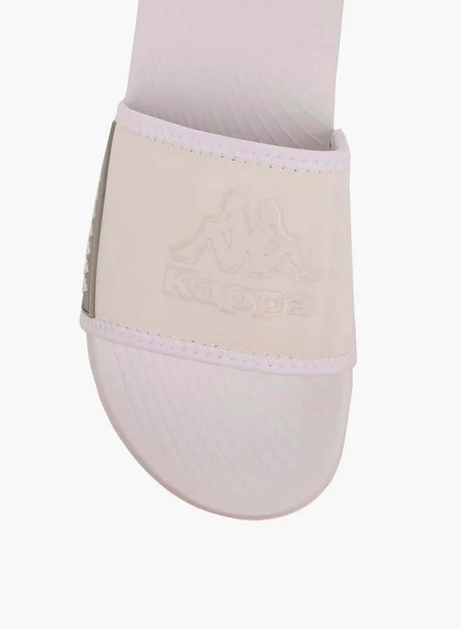 Kappa WHITE Men Logo Embossed Slides for Men | Best Price UAE