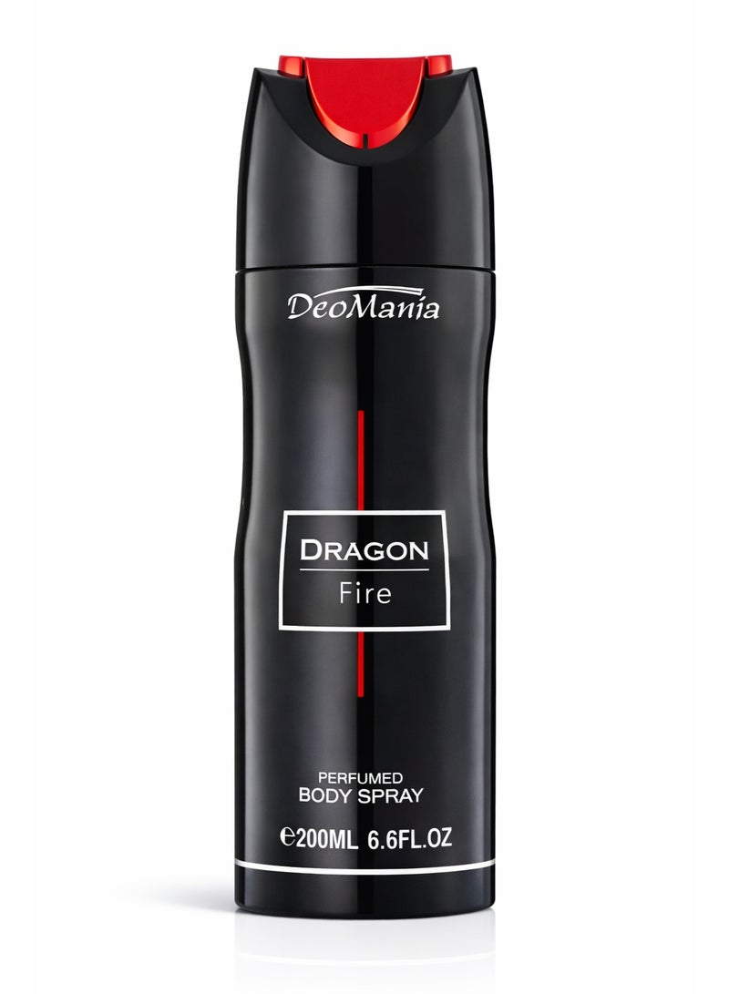 Deomania DRAGON Fire Perfumed Body Spray For Men 200 ml - Image 1