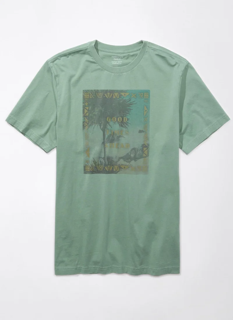 امريكان ايجل Graphic Logo Crew Neck T-Shirt
