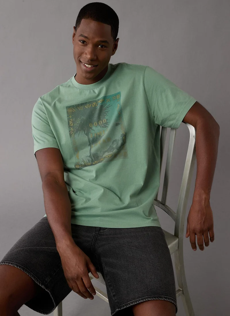 امريكان ايجل Graphic Logo Crew Neck T-Shirt
