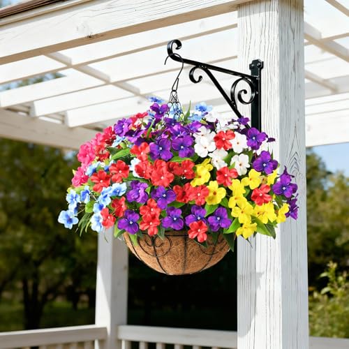 ZFProcess Artificial Impatiens Flowers for Outdoors, 6 Bundles Multicolor Silk Fake Flowers for Spring Summer Decoration, UV Resistant Faux Plants Plastic Bouquet for Home Planter Porch Patio Yard Decor - Image 5