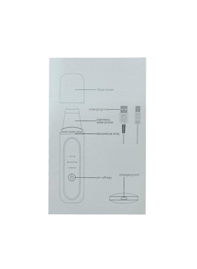 كوستيك أداة تنظيف البشرة بالموجات فوق الصوتية 3 في 1 من بروفيشنال فيس شو (أدوات إزالة البثور والرؤوس السوداء) لشد البشرة لعلاج شد الوجه باللون الأبيض - Image 2