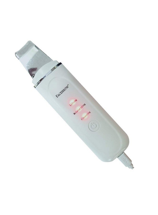 كوستيك أداة تنظيف البشرة بالموجات فوق الصوتية 3 في 1 من بروفيشنال فيس شو (أدوات إزالة البثور والرؤوس السوداء) لشد البشرة لعلاج شد الوجه باللون الأبيض - Image 1