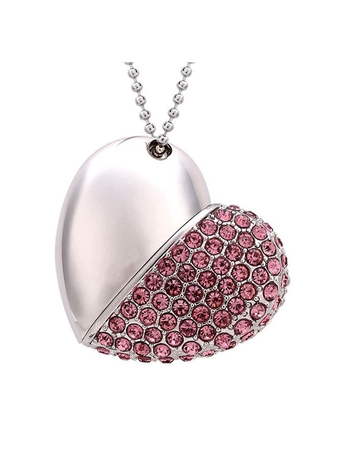 BURAQ Heart Shaped Diamond Jewelry USB Flash Disk, Special for Valentines Day Gifts (4GB)  - Image 2