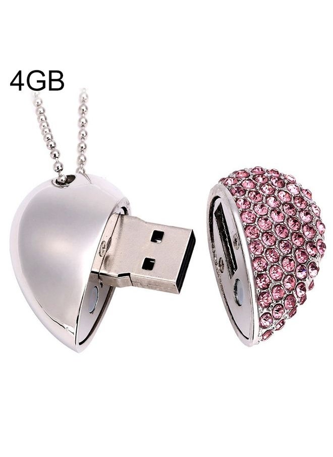 BURAQ Heart Shaped Diamond Jewelry USB Flash Disk, Special for Valentines Day Gifts (4GB)  - Image 1