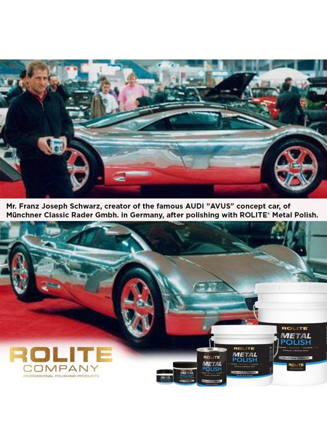 Rolite RMP1# Metal Polish Paste - Industrial Strength Scratch Remover and Cleaner, Polishing Cream for Aluminum, Chrome, Stainless Steel and Other Metals, Non-Toxic Formula, 1 Pound, 1 Pack - Image 2