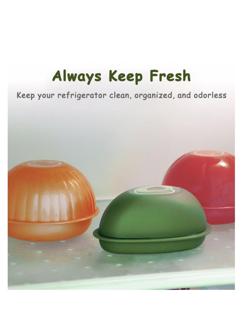 SYOSI 3Pcs Plastic Vegetable Fresh Storage Box, Fruit and Vegetable Shaped Sealed Keeper Food Saver Storage Containers, Vegetable Crisper, Tomato Saver, Onion Container and Avocado Saver - Image 4
