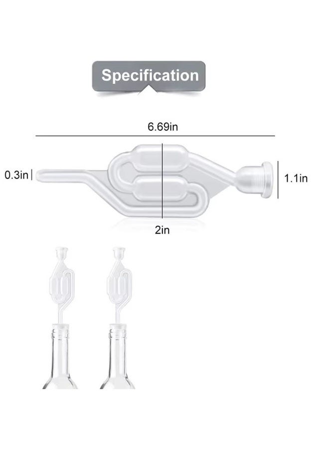 قطعتان من سدادات حفظ النبيذ، مانعات تسرب أحادية الاتجاه للزجاجات للحفاظ على النضارة، سهلة الاستخدام وقابلة لإعادة الاستخدام، مناسبة للنبيذ والعصير وغيرها، مثالية لهواة التخمير المنزلي. - Image 2