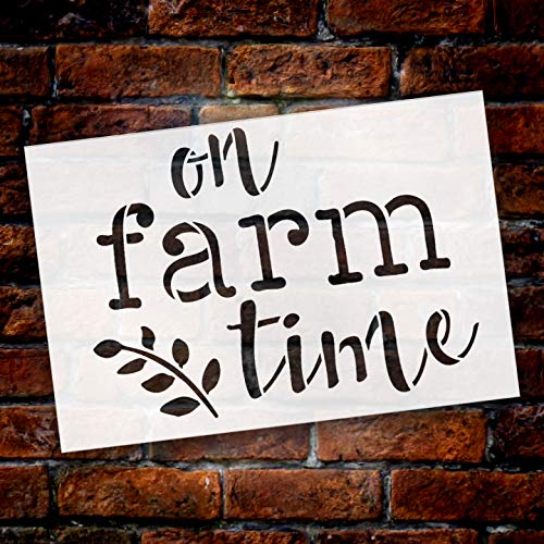 Studio R 12 On Farm Time with Grain Stalk Stencil by StudioR12 | Reusable Mylar Template | Use to Paint Wood Signs - Pallets - Walls - Apron - DIY Country Decor - Select Size (9" x 6") - Image 2