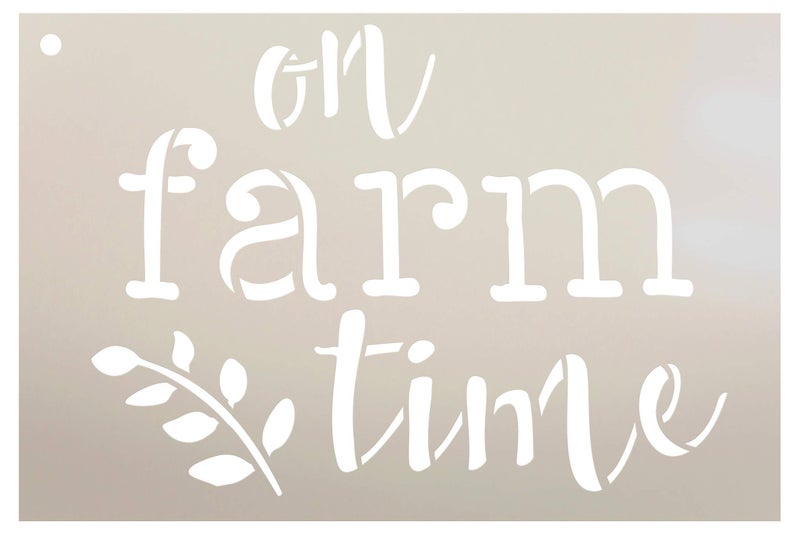 Studio R 12 On Farm Time with Grain Stalk Stencil by StudioR12 | Reusable Mylar Template | Use to Paint Wood Signs - Pallets - Walls - Apron - DIY Country Decor - Select Size (9" x 6") - Image 1