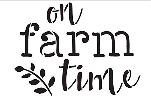 Studio R 12 On Farm Time with Grain Stalk Stencil by StudioR12 | Reusable Mylar Template | Use to Paint Wood Signs - Pallets - Walls - Apron - DIY Country Decor - Select Size (9" x 6") - Image 3