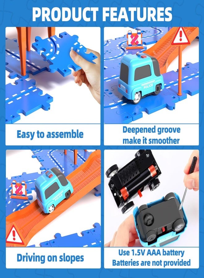 Doloowee DIY Car Tracks for Toddler, Toys for 3 4 5 Year Old Boys, Puzzle Racer Car Track Set with 2 Cars, Toys Gifts for Toddler 3 4 5 Years Old - Image 3