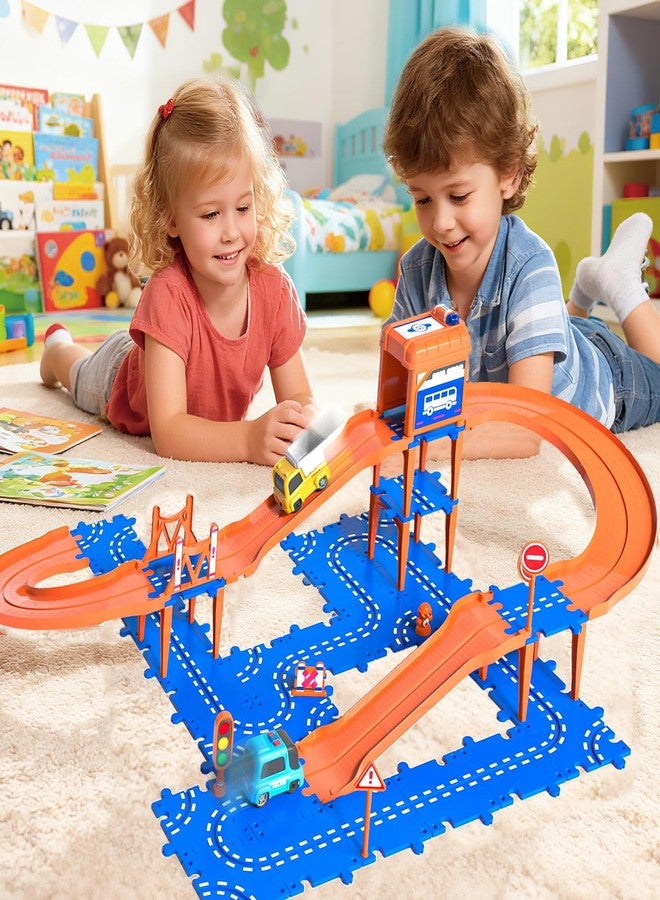 Doloowee DIY Car Tracks for Toddler, Toys for 3 4 5 Year Old Boys, Puzzle Racer Car Track Set with 2 Cars, Toys Gifts for Toddler 3 4 5 Years Old - Image 5