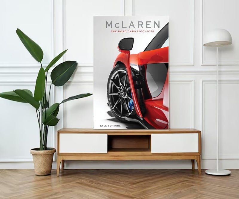 اي ار اس لوحة فنية جدارية مطبوعة على قماش مؤطر من ARS، بتصميم تجريدي لسيارة ماكلارين، مقاس 90×60 سم، جاهزة للتعليق، مناسبة لتزيين جدران المكتب وغرفة المعيشة وغرفة النوم، كهدية. - Image 1