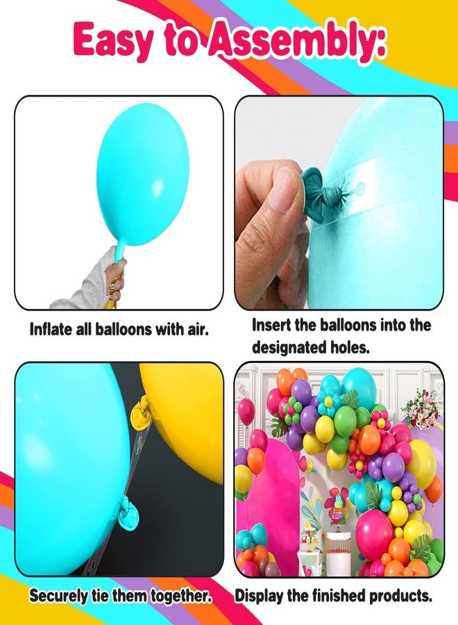 Sowide Balloon Arch Garland Kit,Green Pink Blue Yellow Orange Balloons Assorted Colors Pastel Balloons For Girls Kids Magic Themed Birthday Baby Shower Wedding Graduation Party Decorations - Image 3