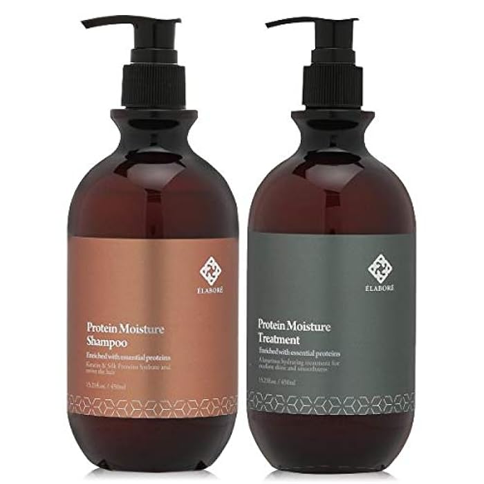 Elabore Protein Moisture Shampoo & Treatment Set (15.21 fl.oz / 450 ml) - Image 1