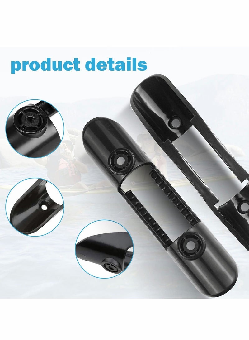 Kayak Paddle Clip Universal Kayak Paddle Mount Holder Clip and Fishing Net Clip with Hardware, Black Kayak Accessories(Including Screws, Pack of 2)