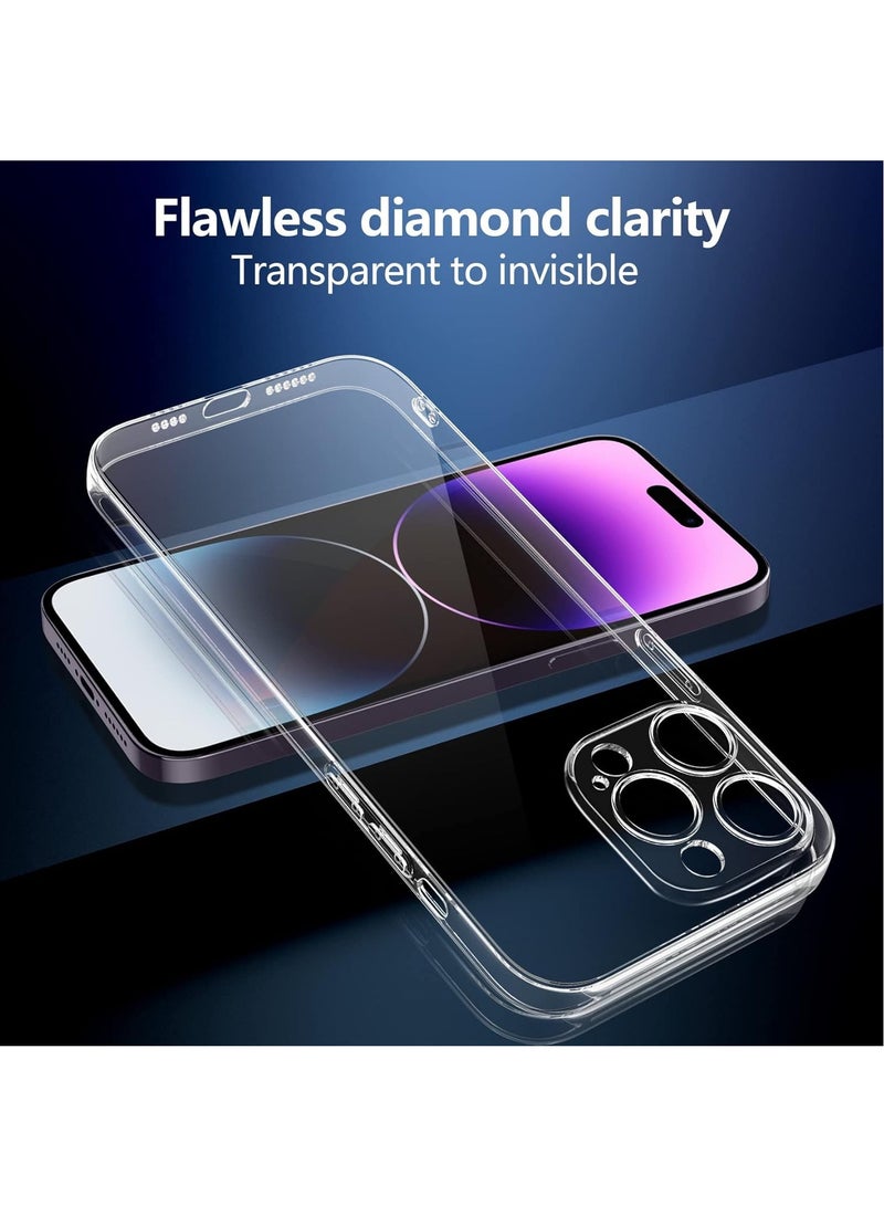 DUSALA Case Compatible with Iphone 14 Pro Max Case with Camera Protection, TPU Silicone Crystal Clear Soft Cover Flexible Transparent Shockproof Case Cover For Iphone 14 Pro Max 5G - Image 4