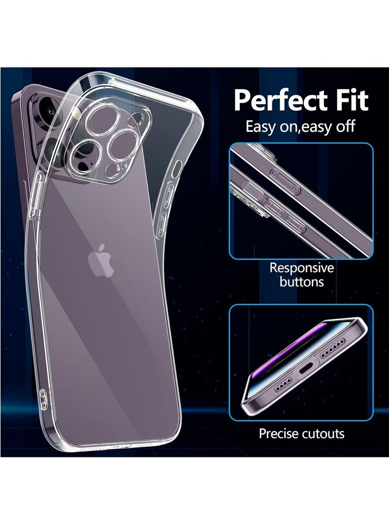 DUSALA Case Compatible with Iphone 14 Pro Max Case with Camera Protection, TPU Silicone Crystal Clear Soft Cover Flexible Transparent Shockproof Case Cover For Iphone 14 Pro Max 5G - Image 5