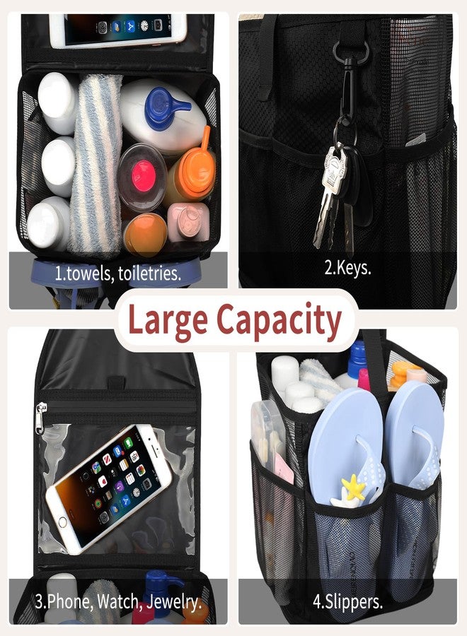 Ethereal Hanging Mesh Shower Caddy Portable for College Dorm Room Essentials, Large Capacity Shower Bag for Guys/Girls, for Beach, Swimming, Gym - Image 5