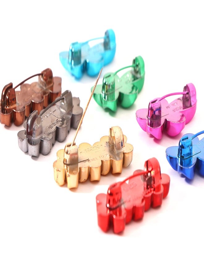 Shivarth Brooch Pins Hijab Pin Dressing Skirts,Scarf,Saree Pallu Plates Pin, Sari Pony Safety Pins Use in Dupatta and Dress Style Sari Pin Flower Brooch/Lapel Pin for Womens 12pcs (Brooches) - Image 5