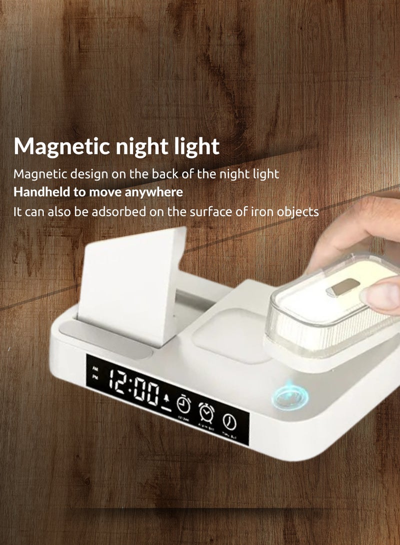 Beauenty 4-in-1 Wireless Charging Station with LED Lamp – 30W Fast Wireless Charger Stand for Phones, iWatch Series, AirPods, and More | Multi-Device Charging Dock for iPhone 15/14/13, Samsung Galaxy, Androi - Image 5