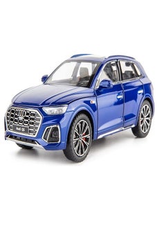 die cast 1/24 Audi Q5 SUV Model Car, Zinc Alloy Pull Back Toy car with Sound and Light for Kids & Adults Gift (Blue)  - Image 2