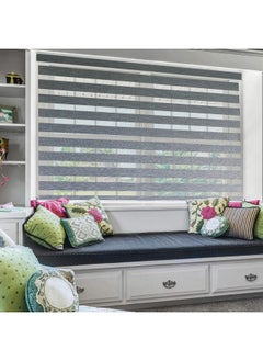 Zebra Blinds ZEBRA BLINDS Polyester Curtain for Windows Or Outdoor Décor, Grey, W180 X H130 CM  - Image 2