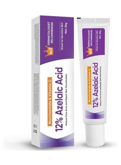 ATRJSZ Azelaic Acid Serum, 12% Azelaic Acid, Hyaluronic Acid & Niacinamide, Redness Relief Face, Moisturizing and Balance Excess Sebum, Reducing Blemish & Rosacea Acne, for Sensitive Skin  - Image 1