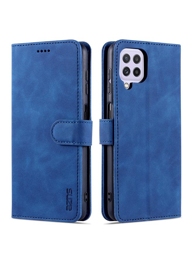 Case For Samsung Galaxy A22 4G Skin Feel Calf Texture Horizontal Flip Leather Case with Card Slots & Holder & Wallet