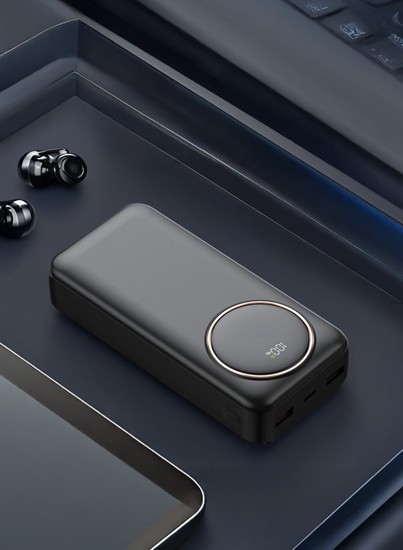 جرين ليون باور بانك 20000mAh 22.5W PD مع شاشة رقمية، كابلات مدمجة وقابلة للسحب، حماية متعددة، شاحن سفر متعدد المنافذ للآيفون إير، آيفون 17 برو ماكس/ 17/ 16/ 15، سامسونج جالاكسي S26/ S26 ألترا/ S25/ S24، بيكسل 9/ 8/ 7، آيباد برو/ إير، شاومي، ون بلس، أوبو، هواوي، أجهزة أندرويد - أسود - Image 3