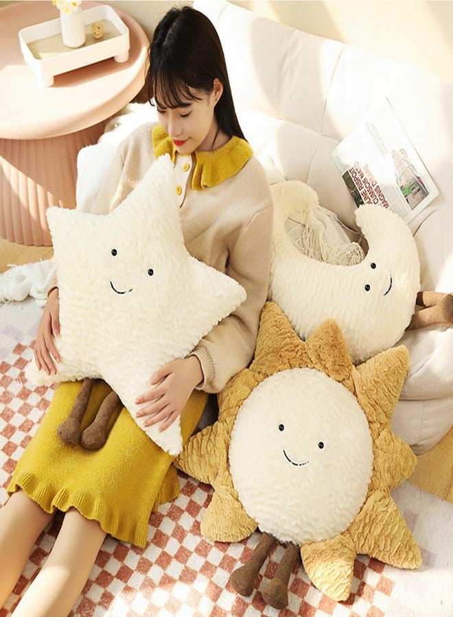 NatureMan Sun Plush Pillow |Home Decor Soft Cushion |15inch Creative Sun and Star Moon Shape Plush Toys|for Children's Room Decoration or Birthday Gifts for Children and Girls (Moon) - Image 4