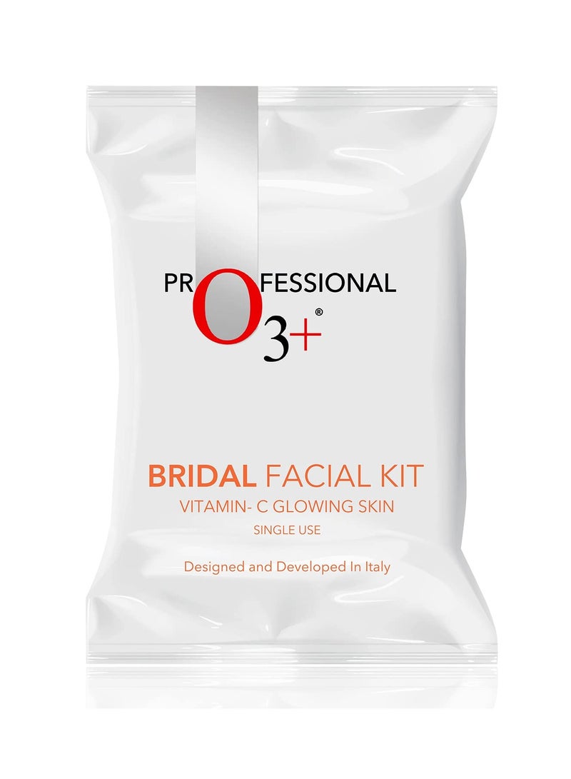 O3+ Bridal Facial Kit Vitamin C for Glowing Skin and Radiant Complexion Suitable for All Skin Types (44g+103ml, Single Use) - Image 1