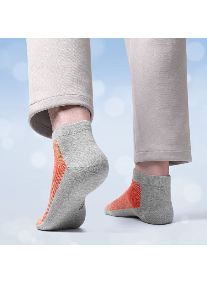 Aun Antibacterial Deodorant Men's Casual Low-cut Socks Breathable Comfortable Four-season Short Socks 7a Antibacterial Odor-removing No-show Socks For Men - Image 2