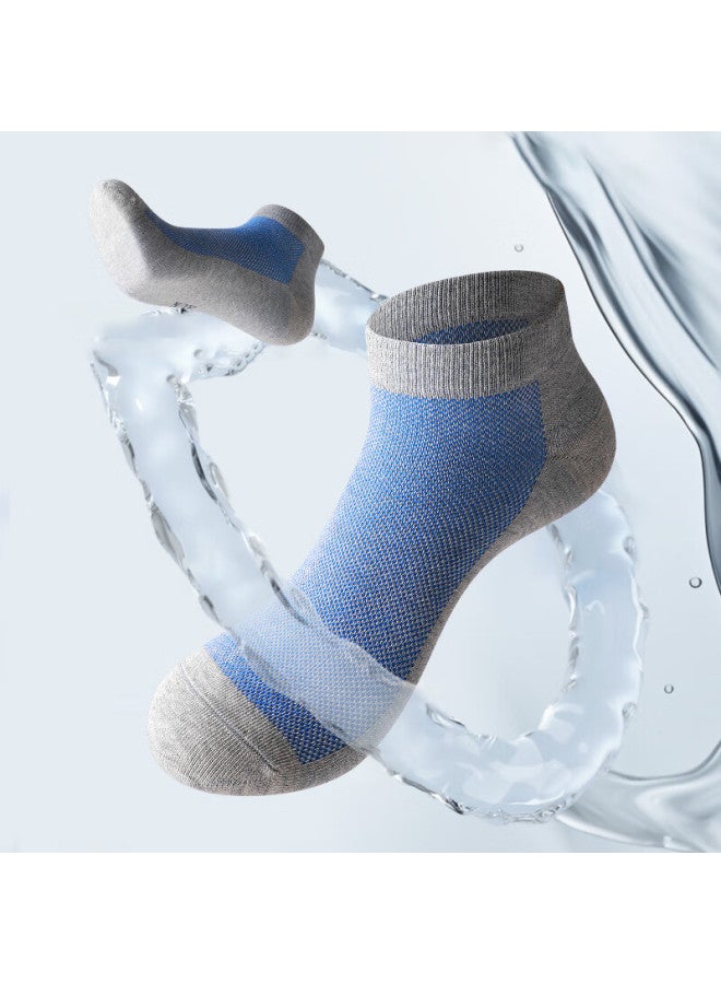 Aun Antibacterial Deodorant Men's Casual Low-cut Socks Breathable Comfortable Four-season Short Socks 7a Antibacterial Odor-removing No-show Socks For Men - Image 1
