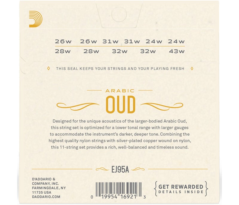 Daddario D'Addario EJ95A Arabic Oud Strings 11-String Set - Normal Tension - Image 2