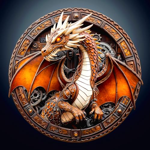 Purdicra Wooden Puzzles for Adults Unique Animal Shaped Mechanical Dragon Puzzle 3D Vision Wooden Jigsaw Puzzle Christmas Birthday Gifts for FriendsFamily Home Decor 85 85in 100pcs - Image 1