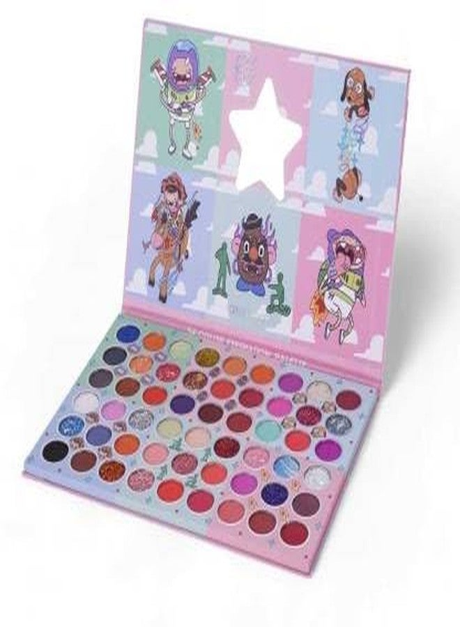 PEACORA Professional 54 Color Eye Shadow Palette Bright Neon Glitter Makeup Pallet Highly Pigmented Powder Eye Shadow, Multicolor, Semi-Matte Finish, 64.8g (Multicolor) - Image 5