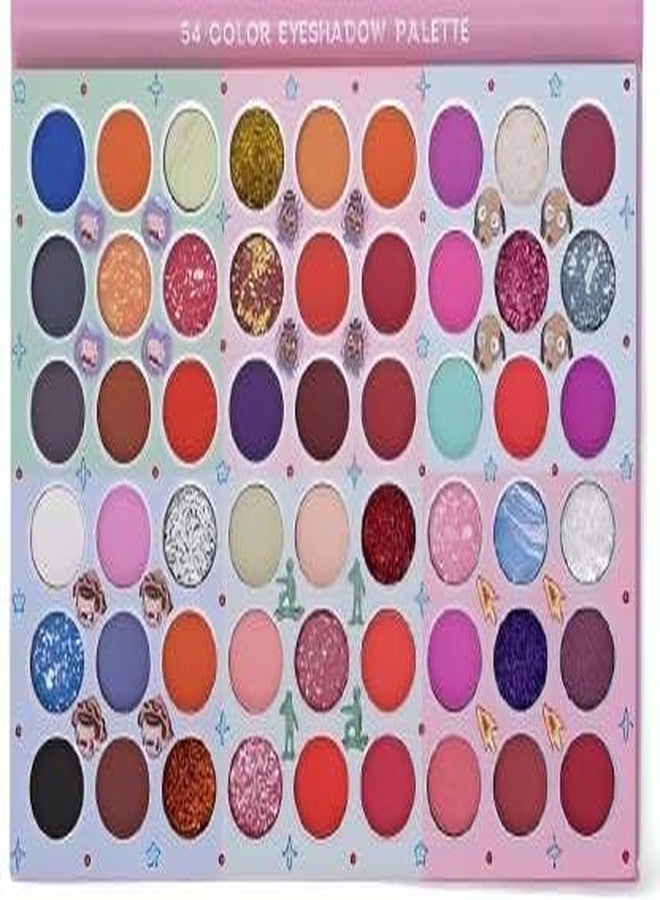 PEACORA Professional 54 Color Eye Shadow Palette Bright Neon Glitter Makeup Pallet Highly Pigmented Powder Eye Shadow, Multicolor, Semi-Matte Finish, 64.8g (Multicolor) - Image 3