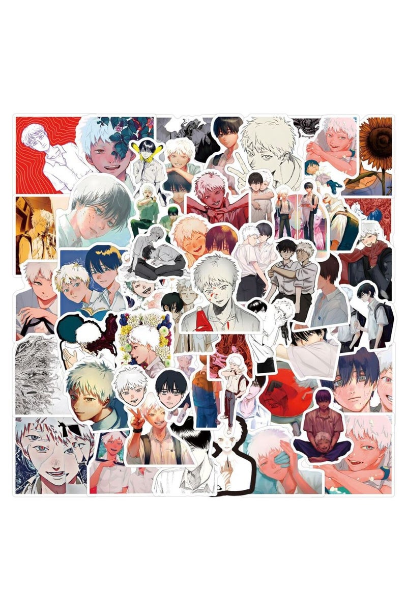 مجموعة ملصقات جرافيتي متعددة الألوان (52 قطعة) - تصميم "موت هيكارو الصيفي" - لتزيين الأمتعة، الدفاتر، الجيتار، ودفاتر القصاصات