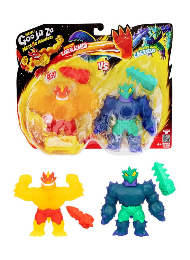 GOO JIT ZU S13 Meteor Madness Versus Pack- Flame Blazagon Vs Cacticus - Image 1