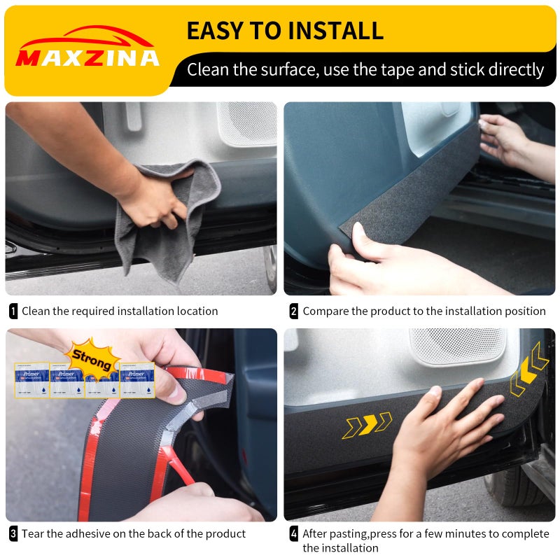 Maxzina Car Door Anti Kick Pads Compatible with 2022-2025 Ford Maverick (Not for 2026) Side Door Protective Cover Front & Rear TPE Inner Anti-Kick Sticker Protector 4PCS for 2024 Maverick Accessories - Image 5