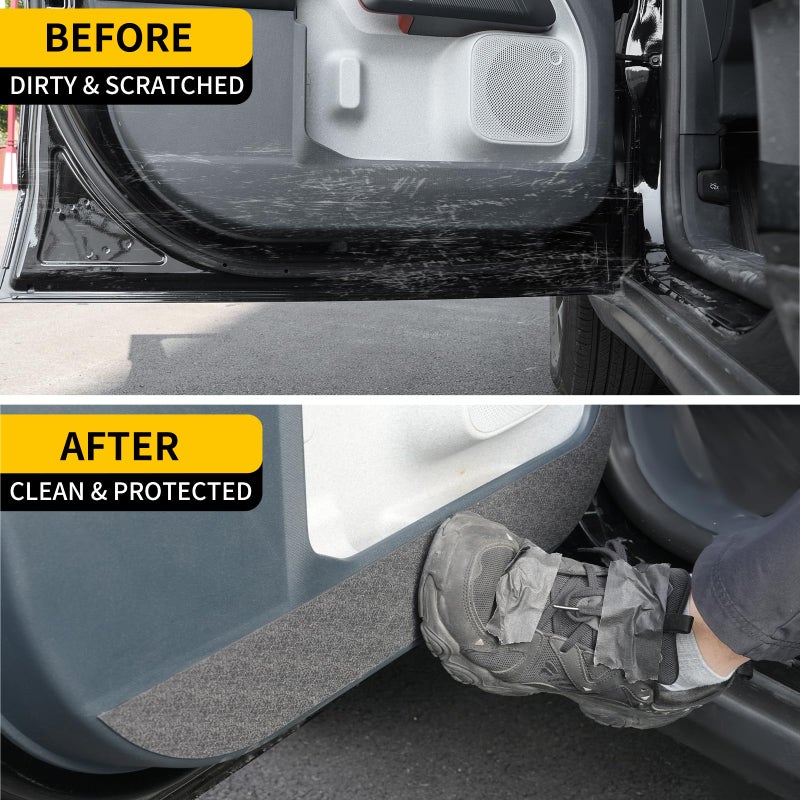 Maxzina Car Door Anti Kick Pads Compatible with 2022-2025 Ford Maverick (Not for 2026) Side Door Protective Cover Front & Rear TPE Inner Anti-Kick Sticker Protector 4PCS for 2024 Maverick Accessories - Image 2