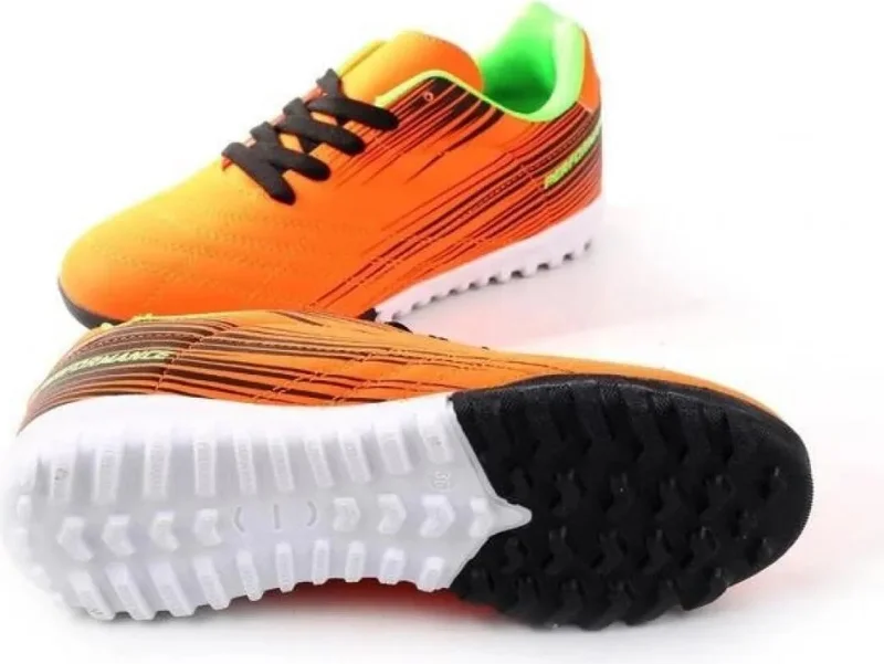 Cool Ronaldo Orange Boys Lace-Up Artificial Turf Football Shoes